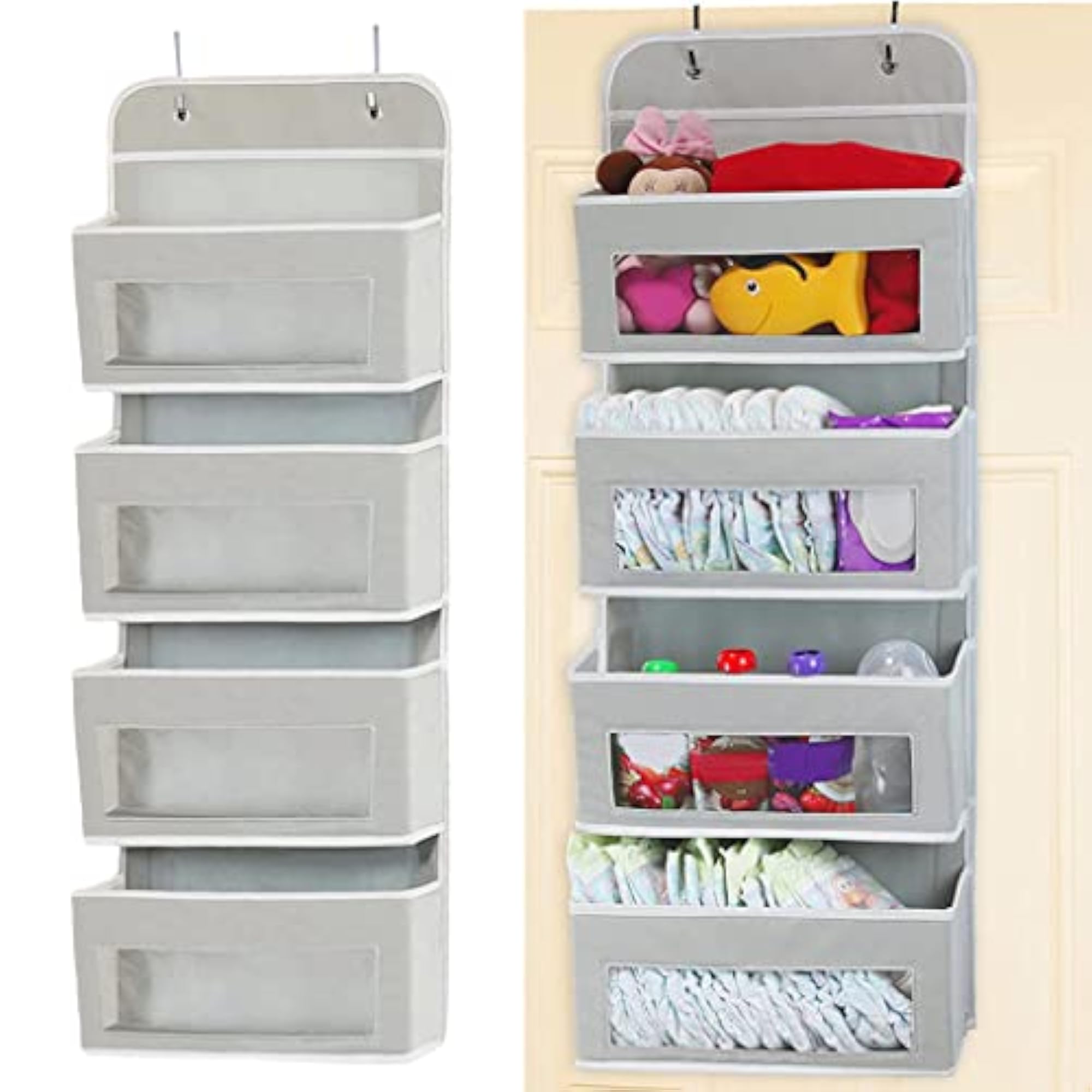 Door Closet Organizer 4 Pockets Wall Hanging